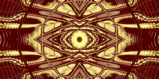 Gold Mandala Neon Tunnel Screensaver 2:1 Univisium 60fps Vj Loop screensaver pc