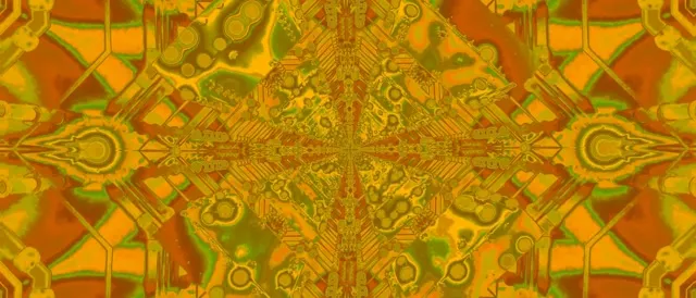 Neon Tunnel Golden Fractal Kaleidoscope 21:9 Ultrawide 60fps Screensaver Vj Loop