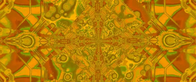 Túnel de Neón Caleidoscopio Fractal Dorado VJLoops 2.39:1 Cinemascope 60fps Protector de Pantalla