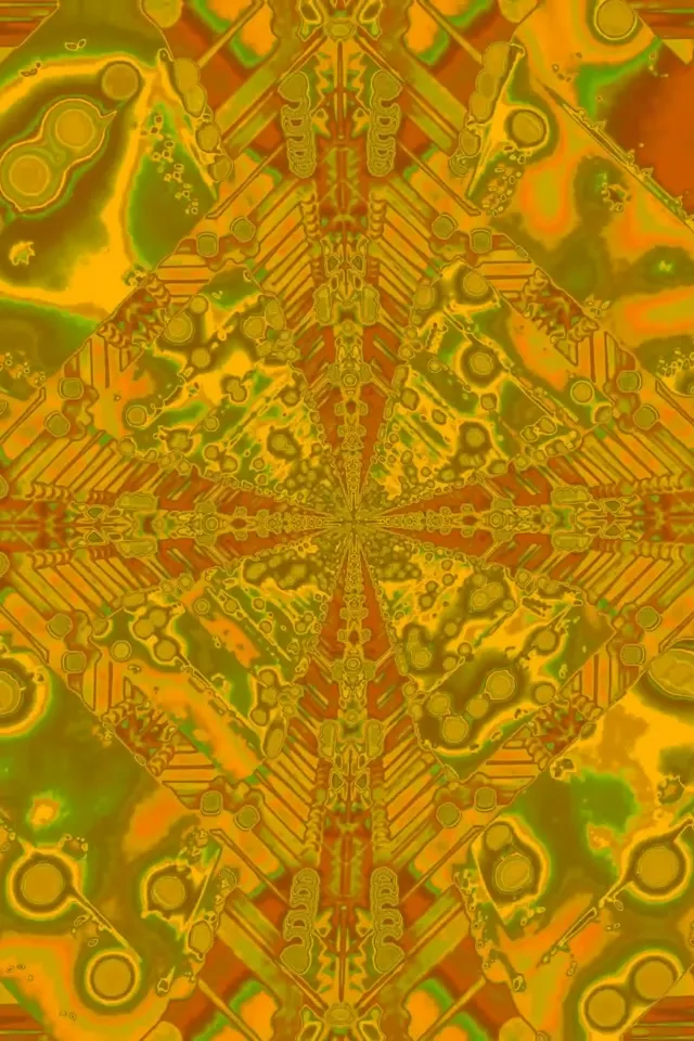 Neon Tunnel Kaleidoscope Gintong Fractal VJ Loop 2:3 Photo Portrait 60fps Screensaver