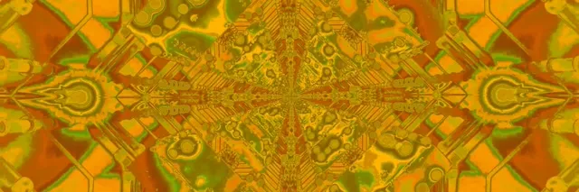 Hầm Neon Vàng Kính Vạn Hoa 3:1 Triple Wide 60fps Screensaver VJLoops