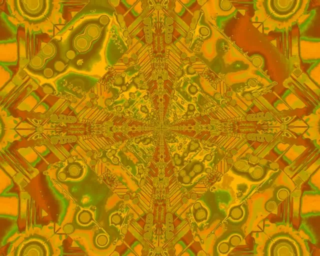 Neona Tunelis Zeltains Kaleidoskops VJ Loop 5:4 industrial 60fps Ekrānsaudzētājs