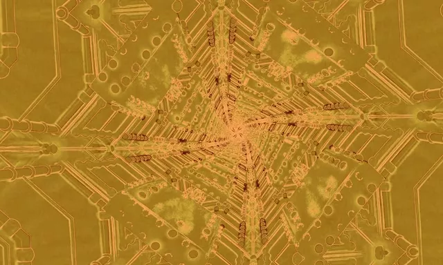 Neon Tonnel Goue Stroombaan Kaleidoskoop VJ Loop 5:3 Wye 60fps Skermbeskermer