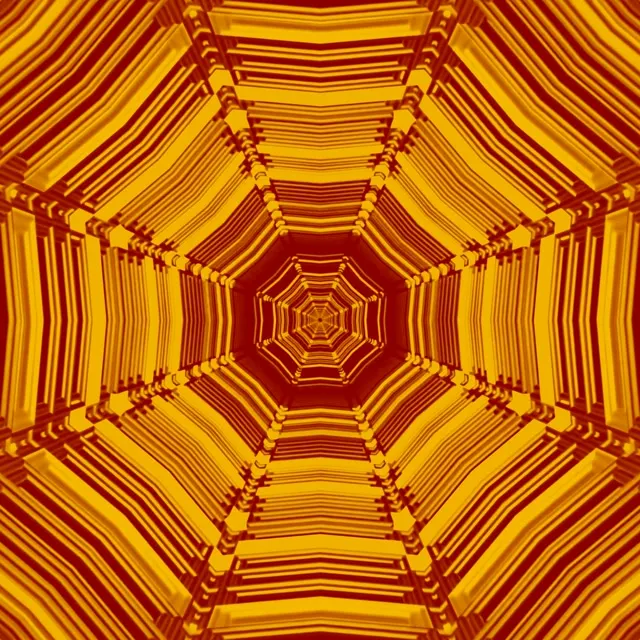 تونل نئون کهربایی هشت ضلعی گردباد | 1:1 Square 60fps محافظ صفحه VJ Loop