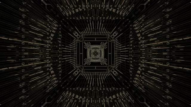 Златен неонски тунел чувар на екран 4K UHD 60fps VJ Loop PC