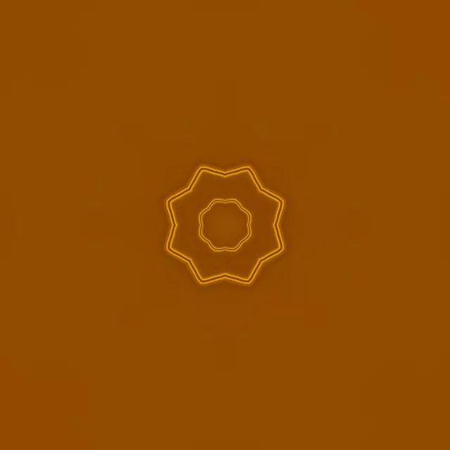 Urrezko 8-Puntuko Izarra Neon Tunel Pantaila-babeslea VJ Loop 1:1 Karratua 60fps