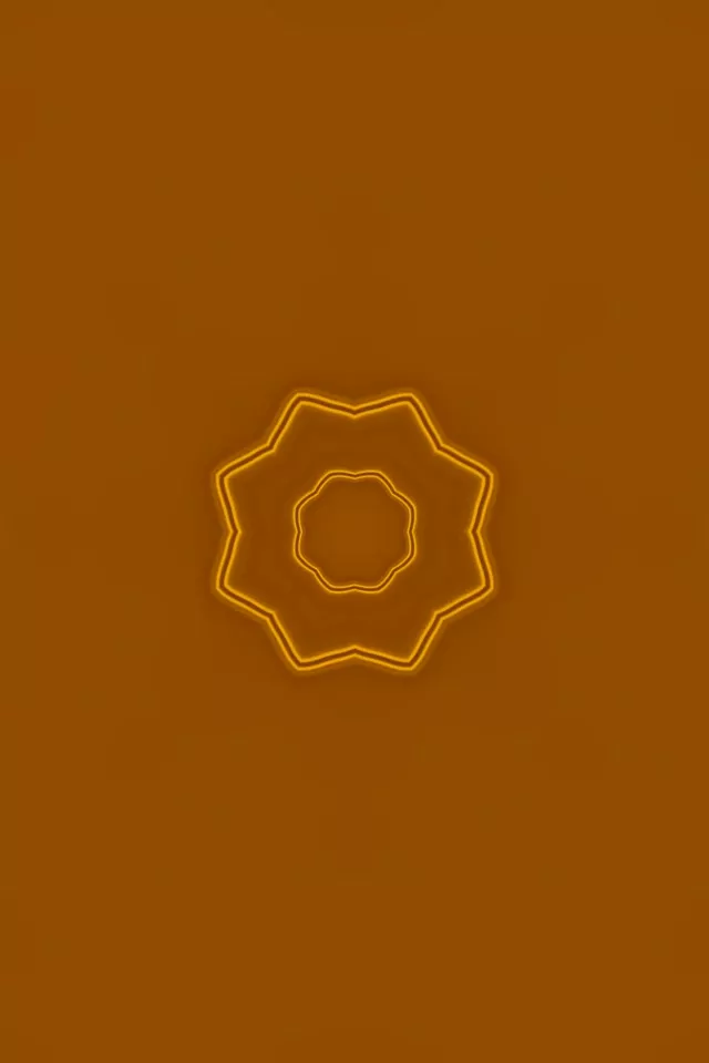 霓虹隧道金色八角星曼陀罗 VJ Loop 2:3 竖屏 60fps 屏保