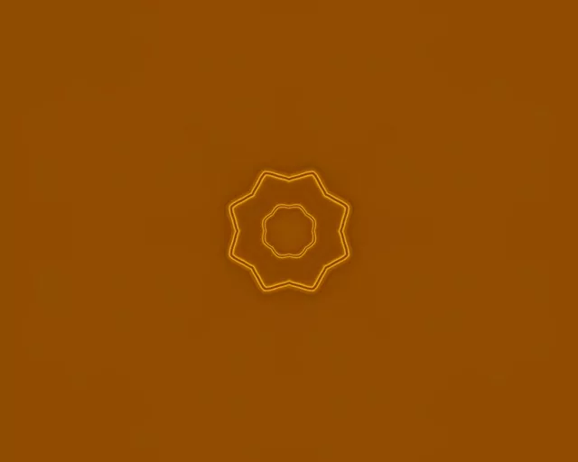 מגן מסך מנהרת ניאון כוכב זהב 8 קודקודים לופ 5:4 תעשייתי 60fps VJ Loop