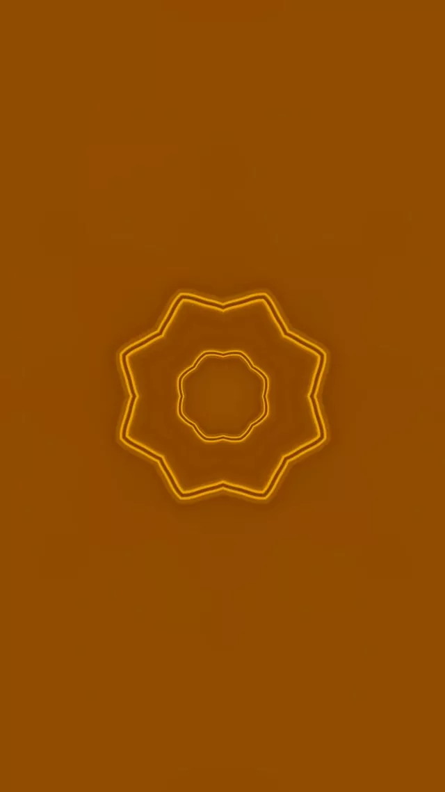 Neon Tunnel Gylden Stjerne Mandala VJ Loop 9:16 Reels 60fps Pauseskærm