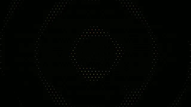 Gold Particle Wave Motion on Black Background 4K