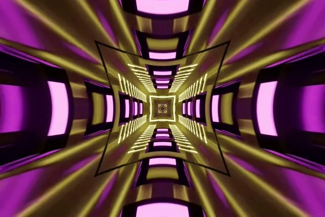 Neonputki Kalejdoskooppi Risti 3:2 Surface 60fps Näytönsäästäjä VJ Loop