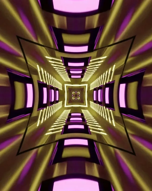 Tunnel Neon Caleidoscopio Vortice VJ Loop 4:5 Instagram 60fps Screensaver