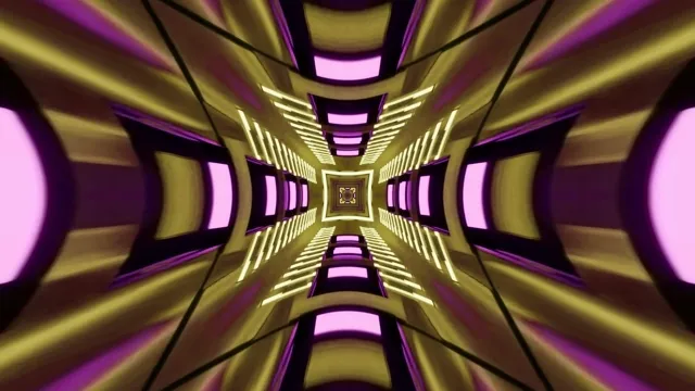 Gold Purple Neon Tunnel Screensaver 4k uhd 60fps Vj Loop screensaver pc