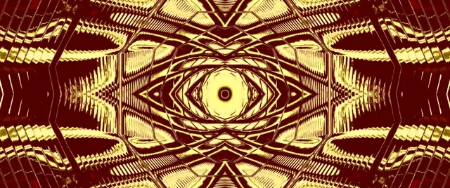 Túnel Neon Caleidoscópio Dourado Vermelho Screensaver 60fps 2.39:1 Cinemascope VJ Loop