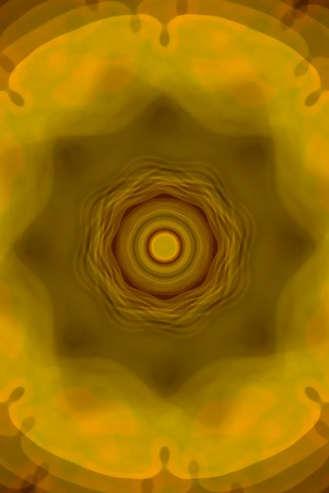 Gouden Concentrische Cirkel Neon Tunnel 2:3 Portrait 60fps Screensaver VJ Loop