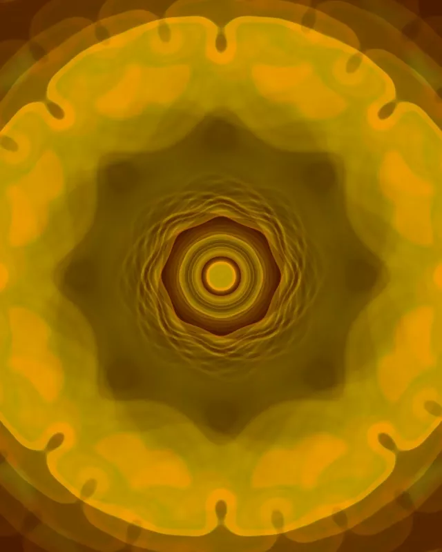 ゴールデン コンセントリック ネオン トンネル | 4:5 Instagram 60fps VJLoops スクリーンセーバー