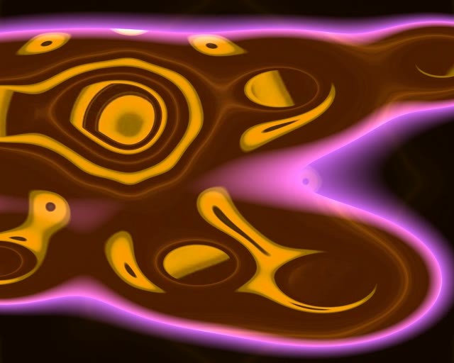 Golden Eyes Neon Tunnel VJ Loop 5:4 Industrial 60fps Screensaver