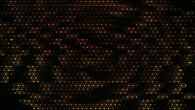 Golden Hearts Falling Animation 4K Loop