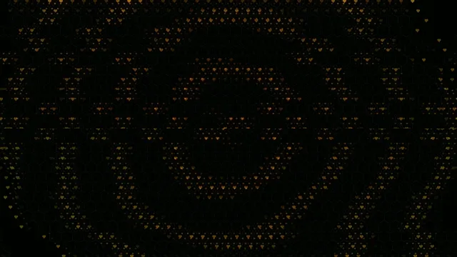 Golden Hearts Falling Motion Background 4K