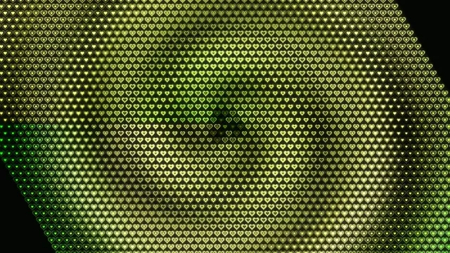 Golden Hearts Pattern 4K Loop Animation