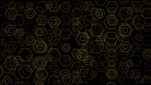 Golden Hexagon Network Pattern 4K UHD