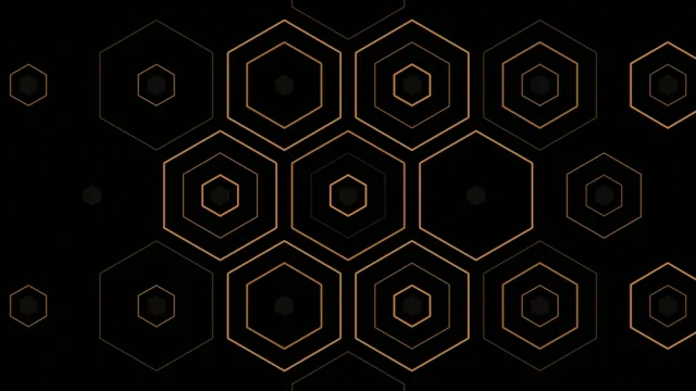Golden Hexagon Pattern Animation - 4K UHD