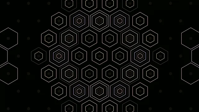 Golden Hexagon Pattern Animation 4K