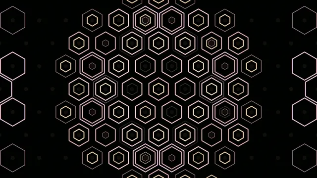 Golden Hexagon Pattern Motion Background 4K