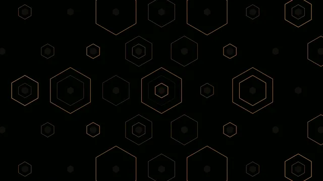 Golden Hexagons Abstract Motion Graphics 4K
