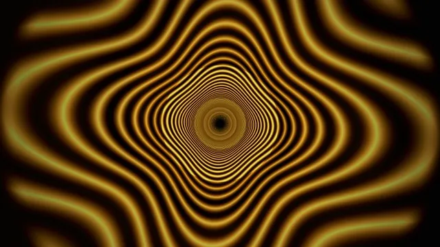 Golden Hypnotic Tunnel - Abstract 4K Motion Background