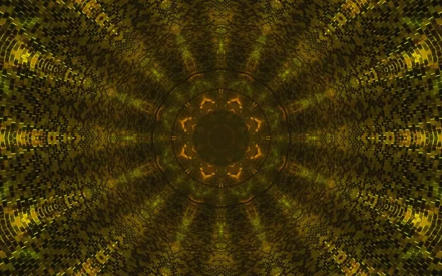 Zlatni Mozaik Neon Tunel Kaleidoskop VJLoops 16:10 macbook 60fps Čuvar Ekrana