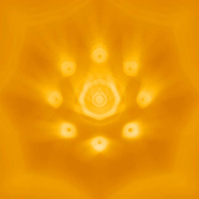 Golden Neon Tunnel Circle Lights 1:1 Square 60fps VJ Loop Screensaver