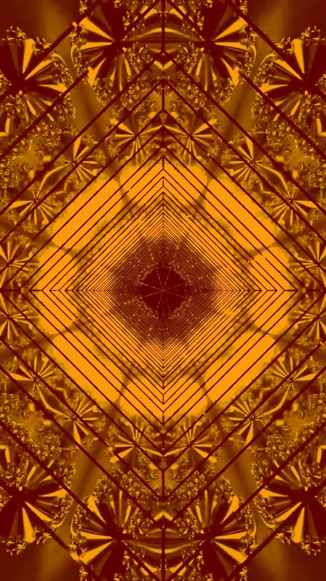 Золотой Неоновый Туннель Бриллиант заставка 60fps 9:16 reels Vj loop