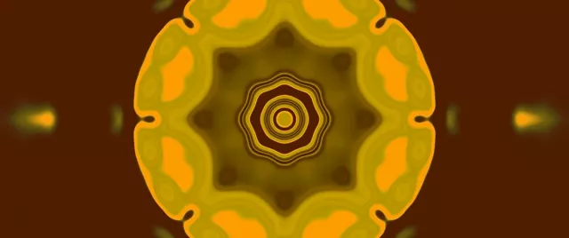 Zlatni Neon Tunel Kaleidoskop Čuvar Ekrana 2.39:1 Cinemascope 60fps VJ Loop