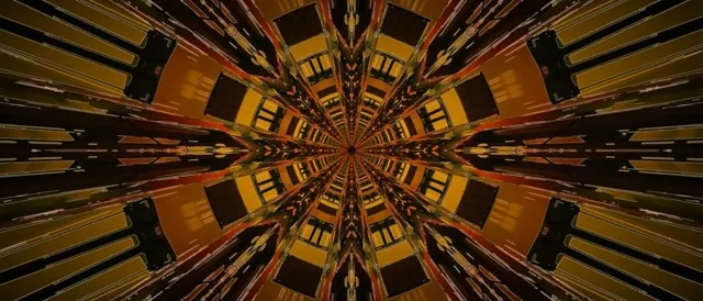 Neon Tunnel Kaleidoscope Burst VJ Loop 21:9 Ultrawide 60fps Screensaver