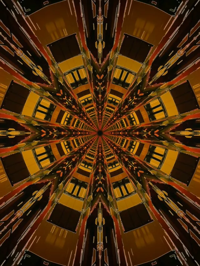 Tunnel Neon Stella Esplosione Caleidoscopio VjLoops 3:4 iPad Portrait 60fps Screensaver