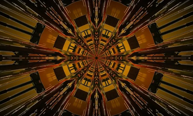 네온 터널 황금 만화경 버스트 VJLoops 5:3 Wide 60fps 화면보호기