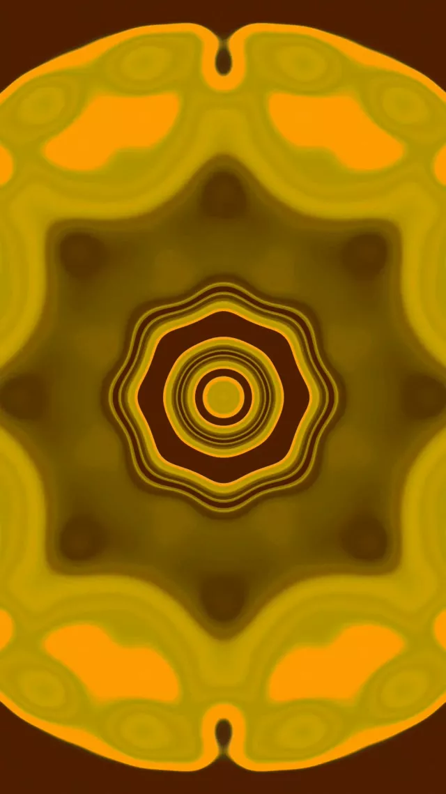 Túnel Neón Dourado Mandala Protector de Pantalla 60fps 9:16 Reels VJ Loop