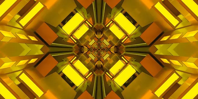 Златен неонски тунел чувар на екран 2:1 Univisium 60fps VJ Loop PC лаптоп