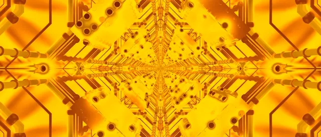 Golden Neon Tunnel Screensaver 21:9 Ultrawide 60fps VJ Loop PC Laptop