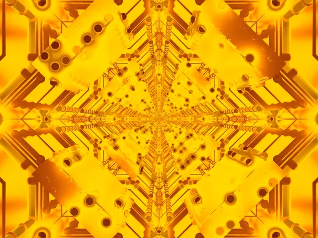 Zlatý neonový tunel spořič obrazovky 4:3 klasický 60fps VJ loop pc laptop