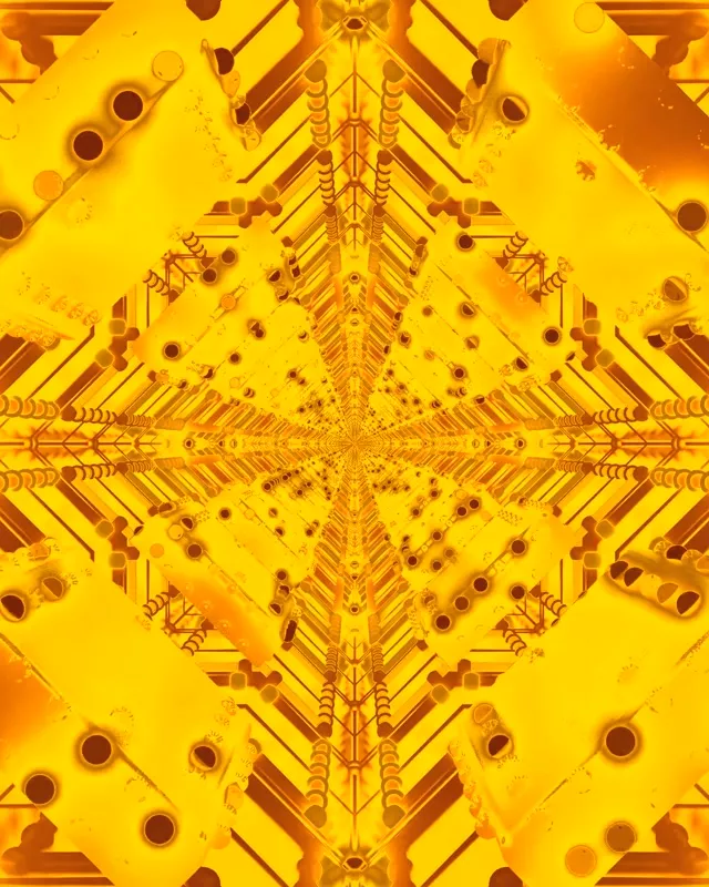 Salvapantallas Túnel Neón Dourado 60fps 4:5 Instagram VJ Loop PC Laptop