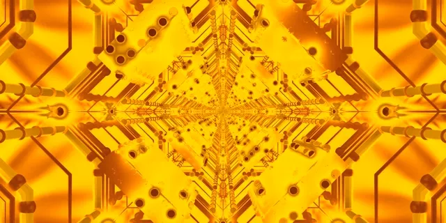 ตัวรักษาหน้าจอ Golden Neon Tunnel PC 2:1 Univisium 60fps Vj Loop