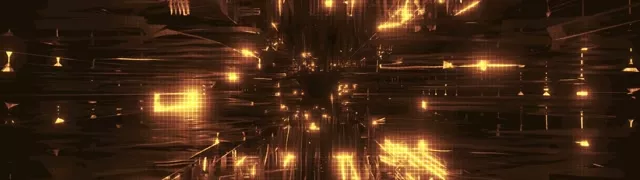 골든 네온 터널 VJLoops 32:9 울트라와이드 60fps 스크린세이버