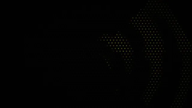 Golden Particle Wave Motion on Black Background