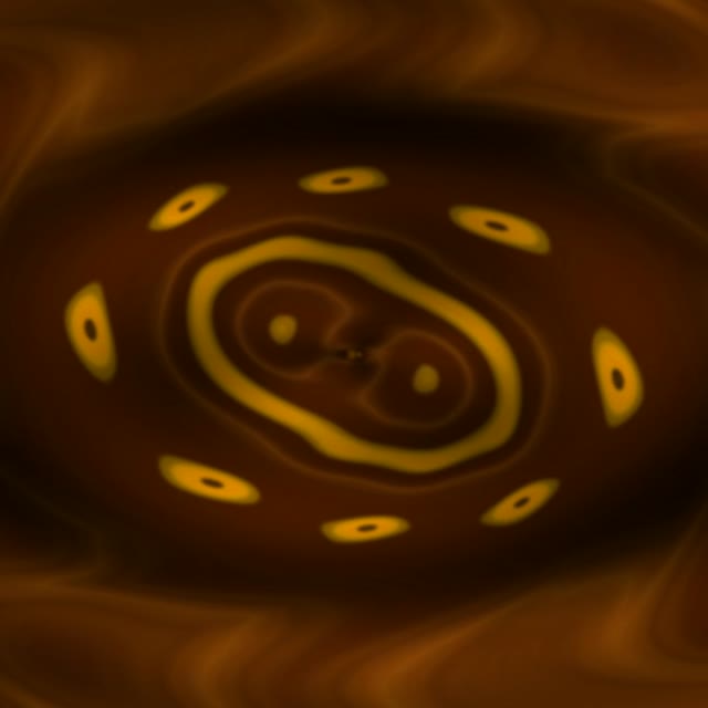 Golden Spiral Neon Tunnel 1:1 Square 60fps VJ Loop Screensaver