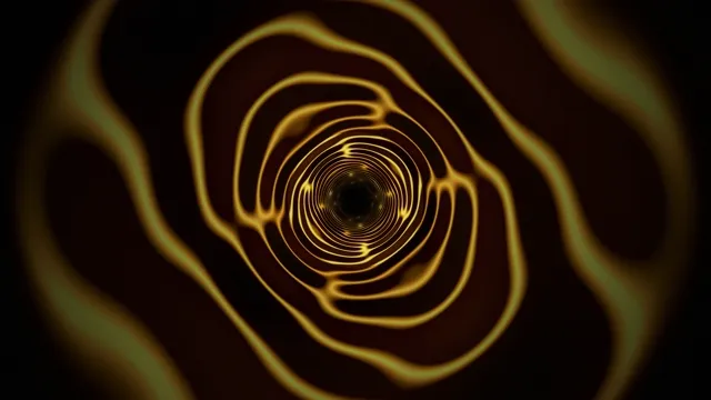 Golden Spiral Tunnel - Abstract 4K Motion Graphics
