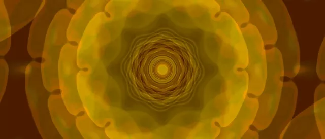 Golden Spiraling Vortex Neon Tunnel 21:9 Ultrawide 60fps VJ Loop Screensaver