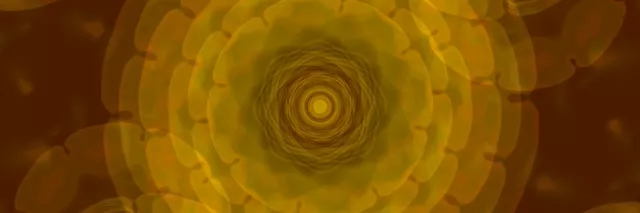 Vórtice Espiral Dourado de Túnel Neón 3:1 Triple Wide 60fps VJLoops Screensaver