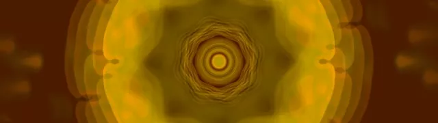 Złoty Spiralny Vortex Tunel Neonowy 32:9 Ultrawide 60fps VJ Loop Wygaszacz